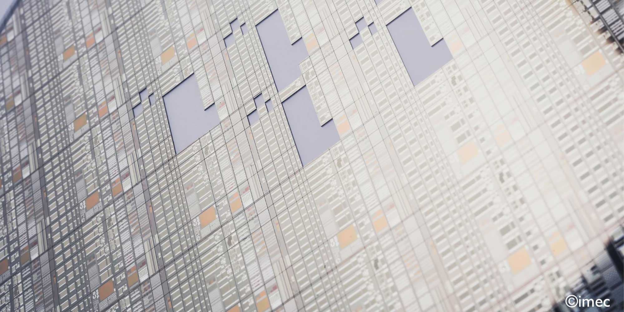 A diced GaN wafer, similar to what winners will be able to produce with imec